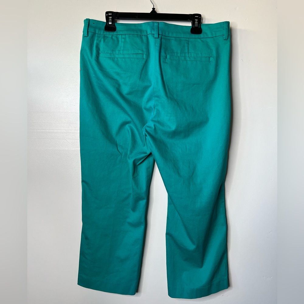 Liverpool Turquoise Kick Flare Crop Jeans, 14 - Picture 4 of 10